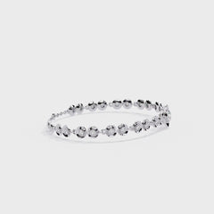 Round Cut Lab Grown Diamond Bezel Set Tennis Bracelet