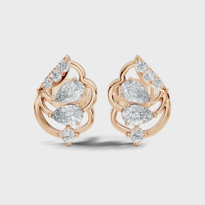 Pear, Round Shape 14k Solid Gold Natural, Lab grown Both Diamond Available Diamond Ring For Her