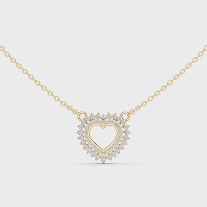 Heart Shape Lab Grown Diamond Halo Pendant