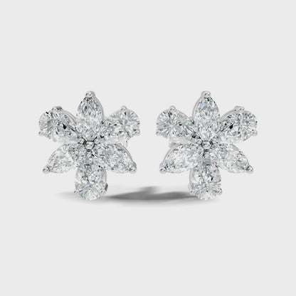 1.68 Ct Marquise & Pear Shape Natural & Lab grown Diamond Stunning Shinning Vintage Diamond Earrings For Birthday gif