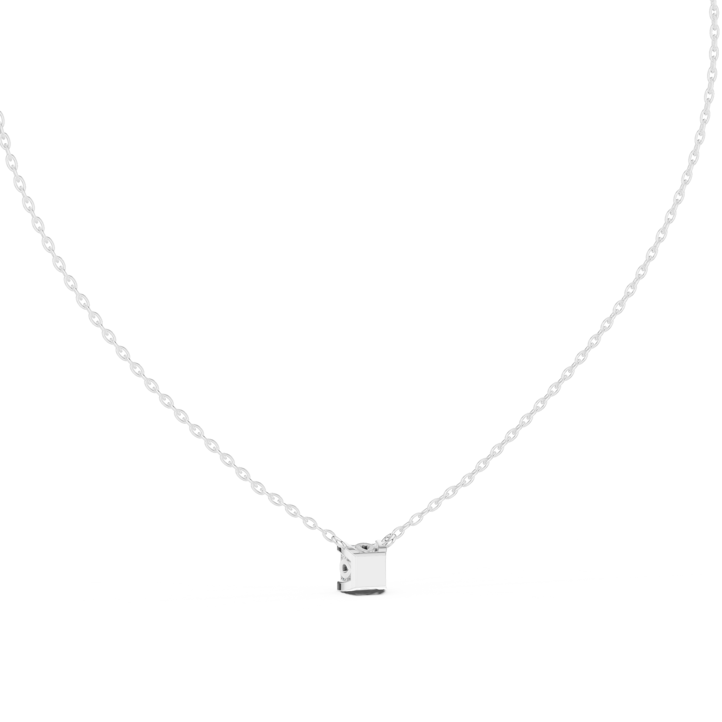 Elegant Princess Cut Solitaire Pendant 14K Gold Timeless Minimalist Jewelry For Women - HIGHCARAT DIAMONDS