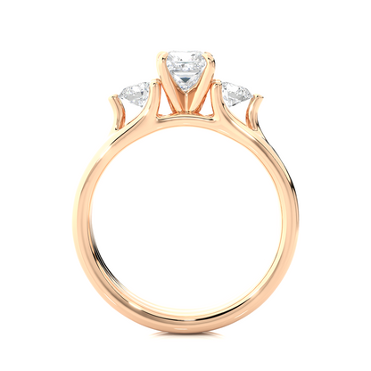 princess cut Lab Grown Diamond 14k Solid Gold Engagement Ring For Special one - HIGHCARAT DIAMONDS