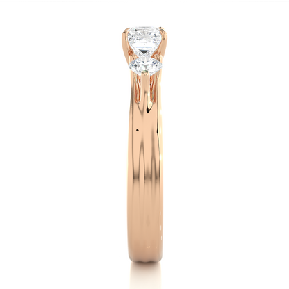 princess cut Lab Grown Diamond 14k Solid Gold Engagement Ring For Special one - HIGHCARAT DIAMONDS