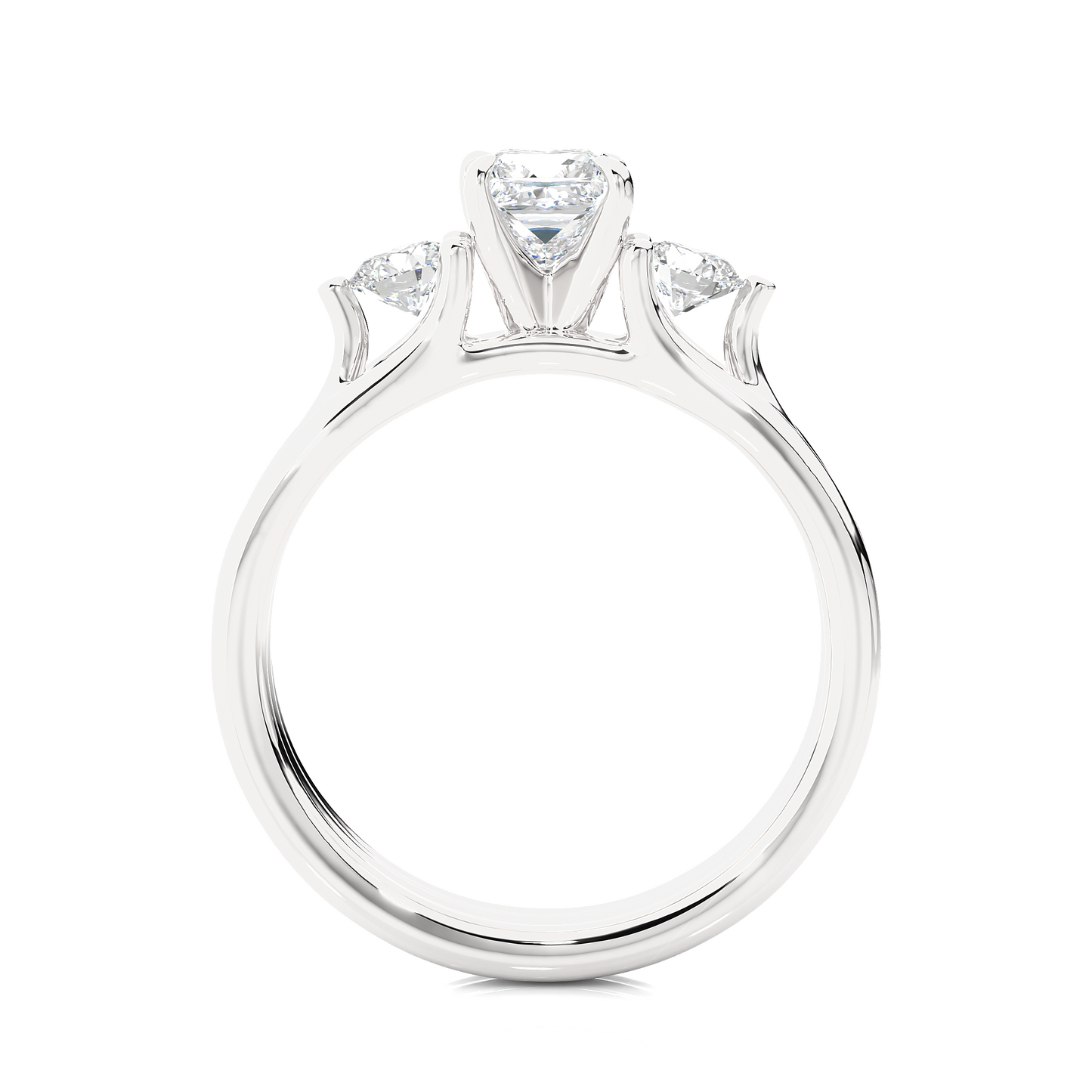 princess cut Lab Grown Diamond 14k Solid Gold Engagement Ring For Special one - HIGHCARAT DIAMONDS