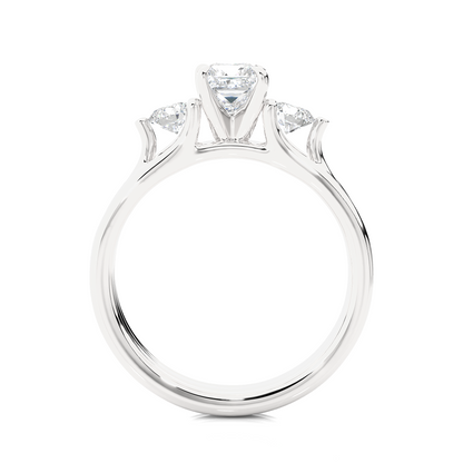 princess cut Lab Grown Diamond 14k Solid Gold Engagement Ring For Special one - HIGHCARAT DIAMONDS