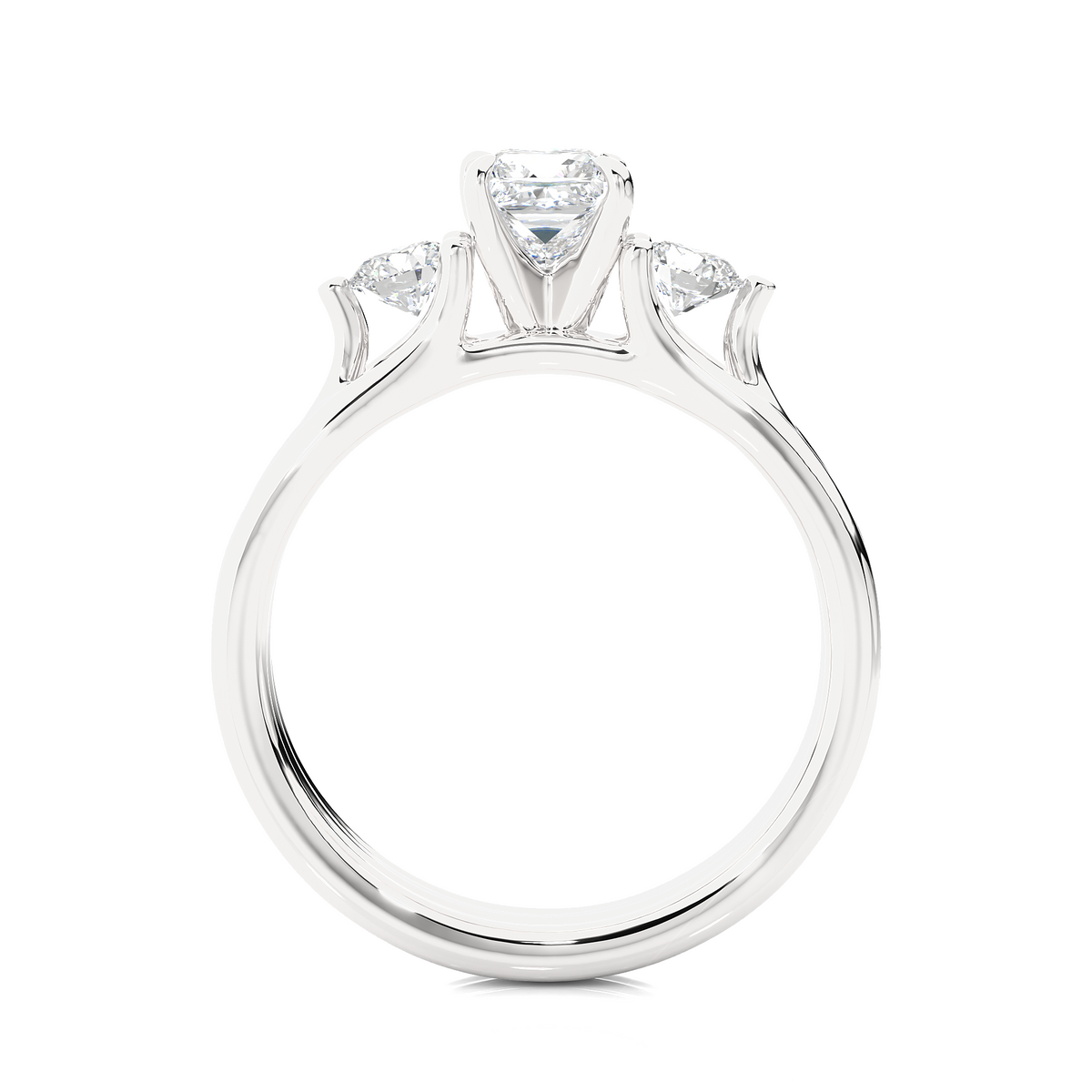princess cut Lab Grown Diamond 14k Solid Gold Engagement Ring For Special one - HIGHCARAT DIAMONDS