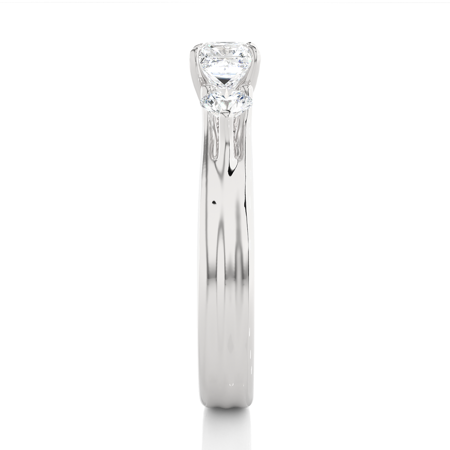 princess cut Lab Grown Diamond 14k Solid Gold Engagement Ring For Special one - HIGHCARAT DIAMONDS