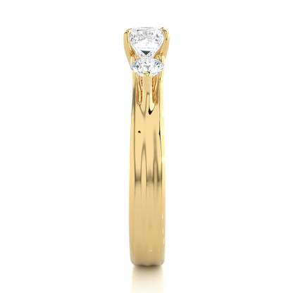 princess cut Lab Grown Diamond 14k Solid Gold Engagement Ring For Special one - HIGHCARAT DIAMONDS