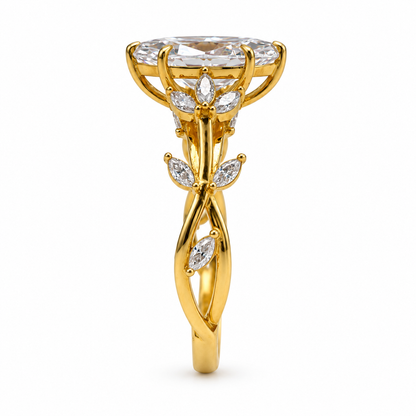 Marquise Cut Lab Grown Diamond Vintage Ring