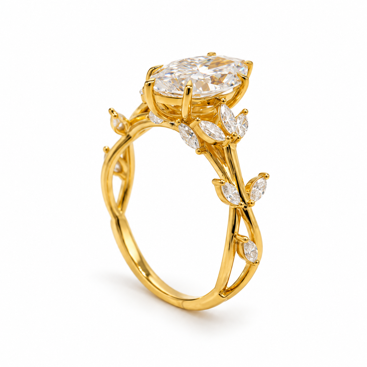 Marquise Cut Lab Grown Diamond Vintage Ring