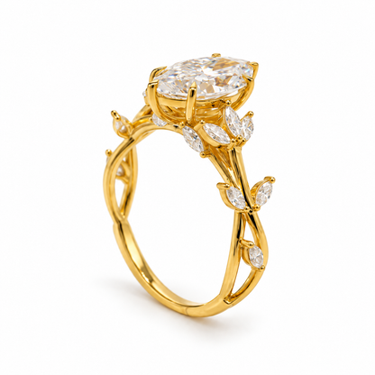 Marquise Cut Lab Grown Diamond Vintage Ring