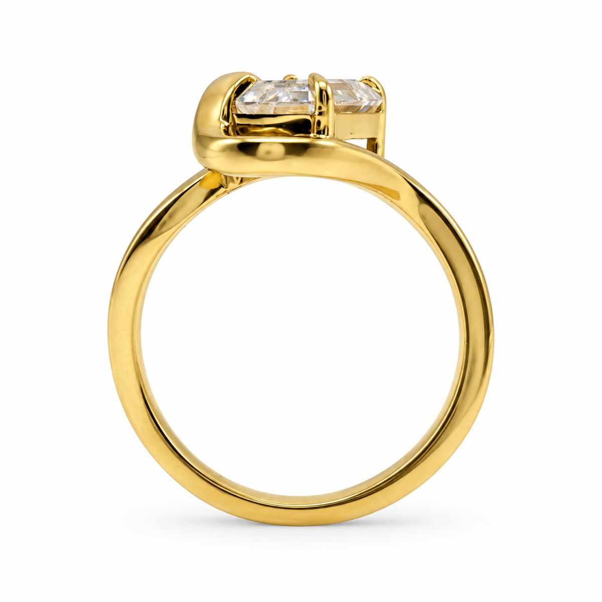 Emerald Cut Lab Grown Diamond Solitaire Ring