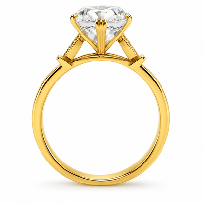 Asscher Cut Lab Grown Diamond Solitaire Ring