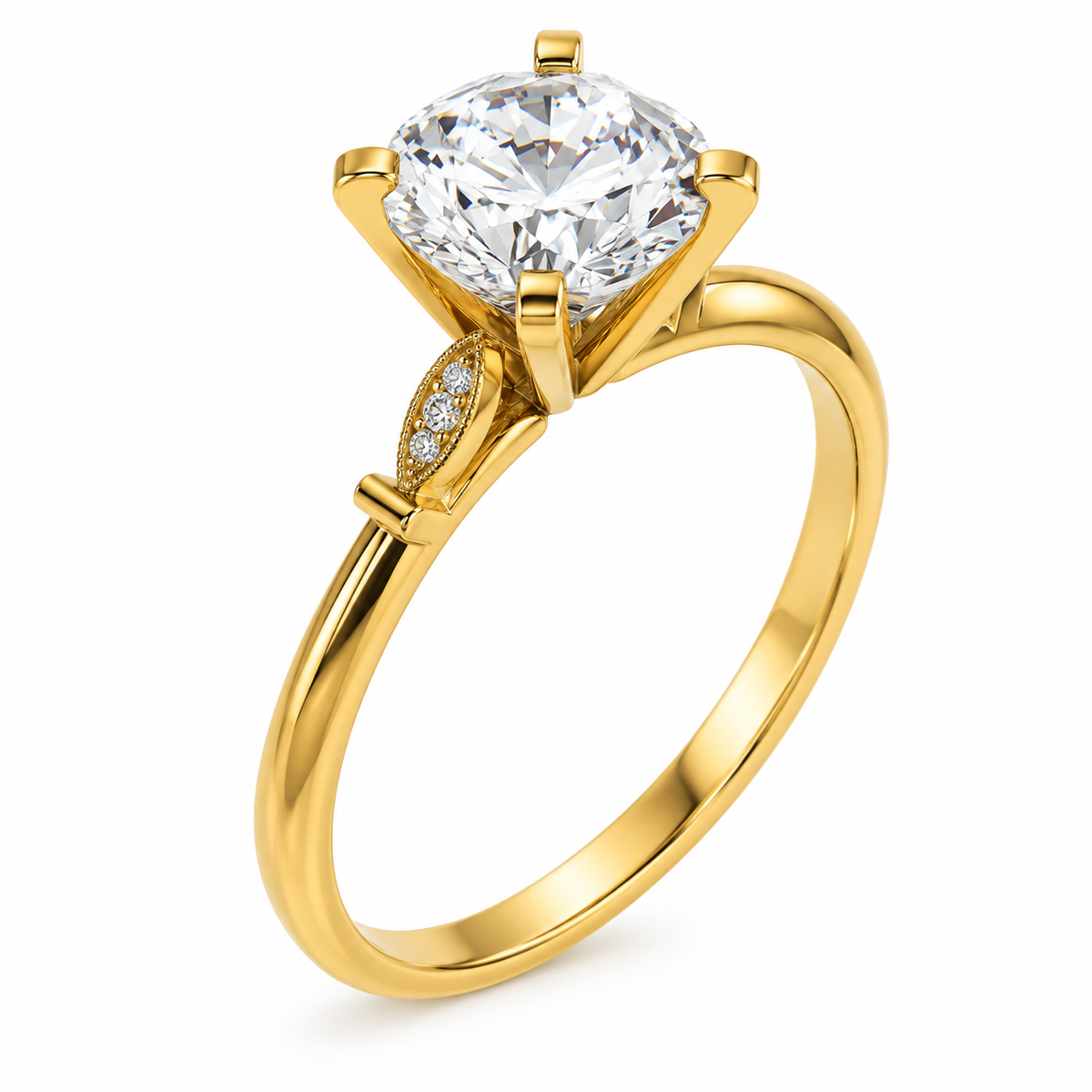Asscher Cut Lab Grown Diamond Solitaire Ring