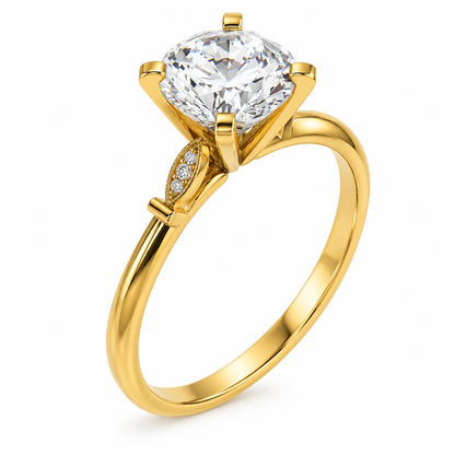 Asscher Cut Lab Grown Diamond Solitaire Ring