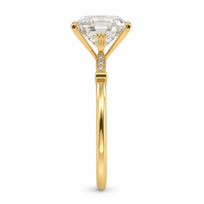 Asscher Cut Lab Grown Diamond Solitaire Ring