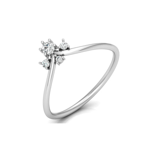 Stunning V Shaped Low Budget Diamond Lab grown And Natural Band Ring For Women's