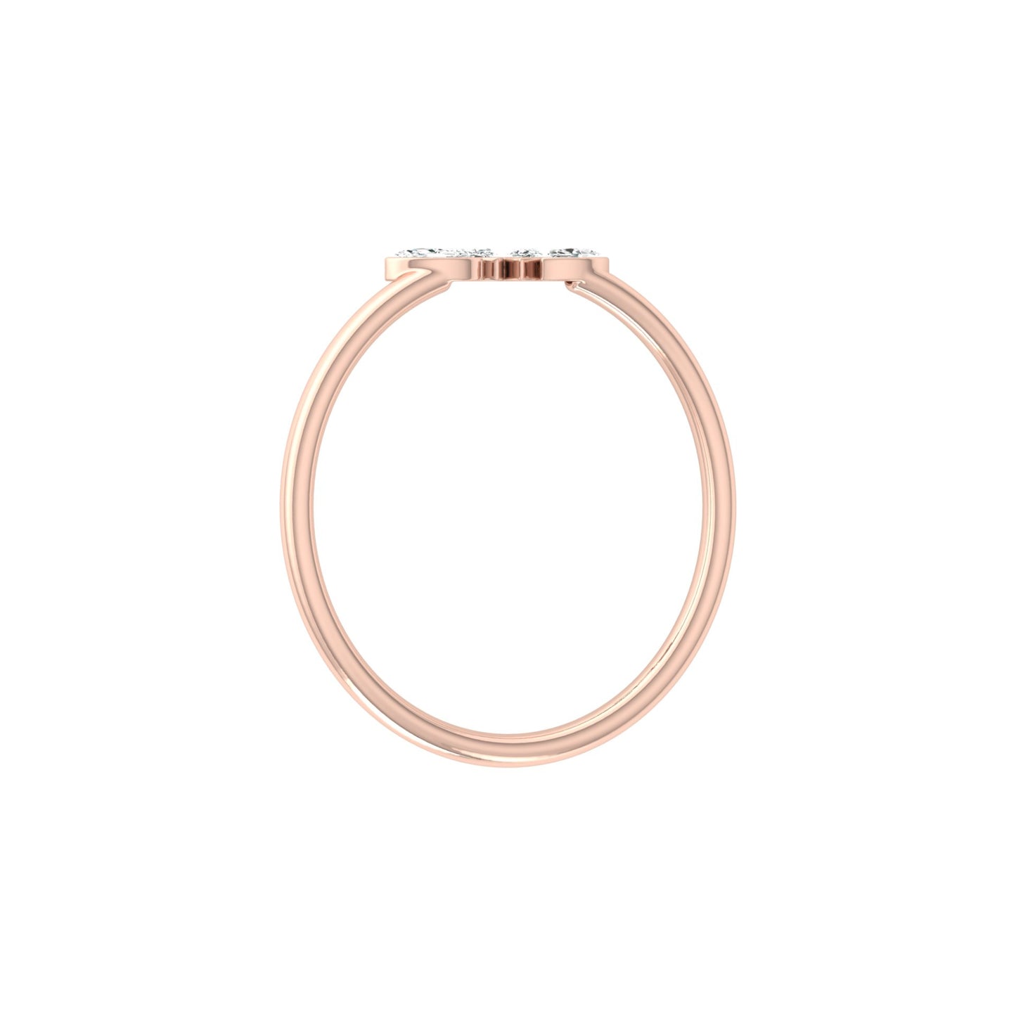 Marquise Cut Diamond Curved Wedding Band Vintage Rose Gold Marriage Ring Crown Diamond wedding