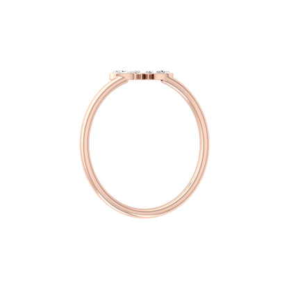 Marquise Cut Diamond Curved Wedding Band Vintage Rose Gold Marriage Ring Crown Diamond wedding