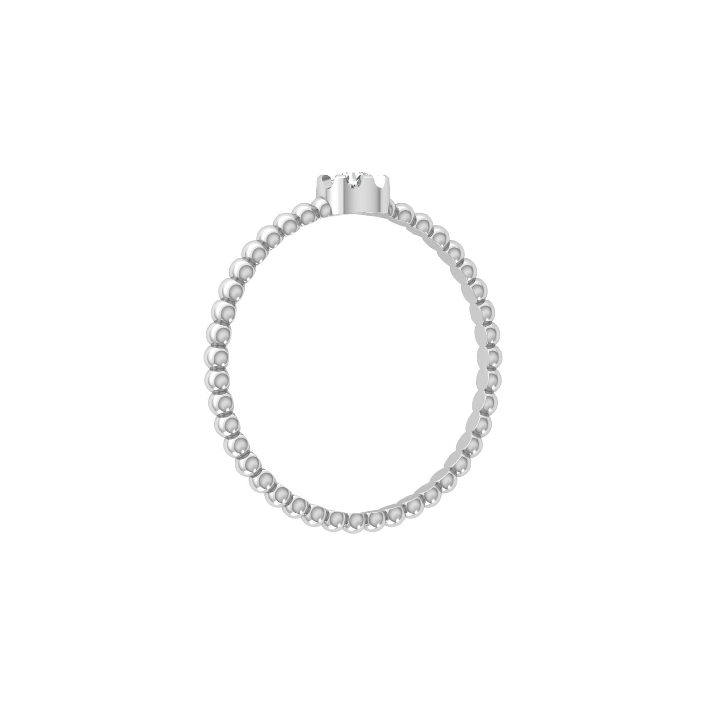 0.10 CT Crushed Round Diamond Engagement Ring Crossover Solitaire Wedding Ring