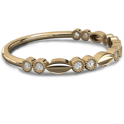 Vintage Style Round Diamond Eternity Band Unique & Charming For Women's