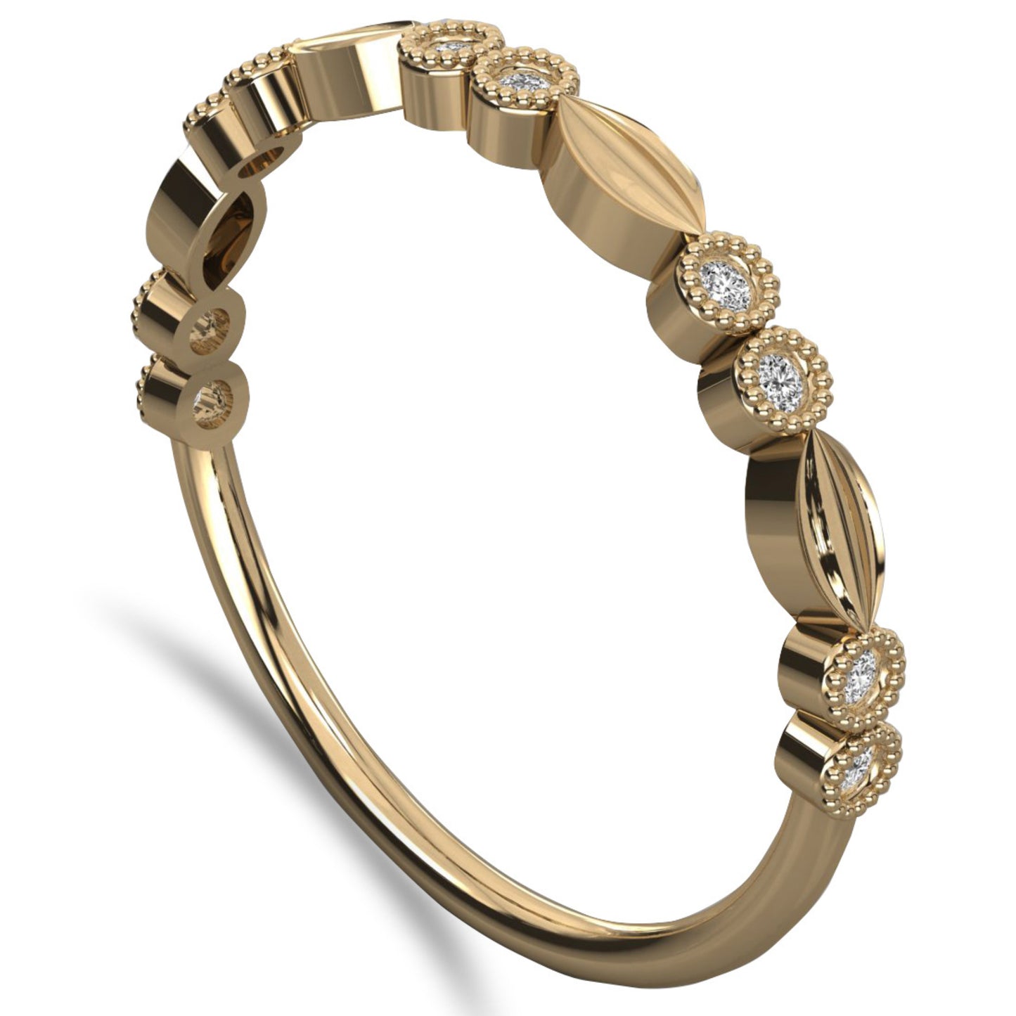 Vintage Style Round Diamond Eternity Band Unique & Charming For Women's