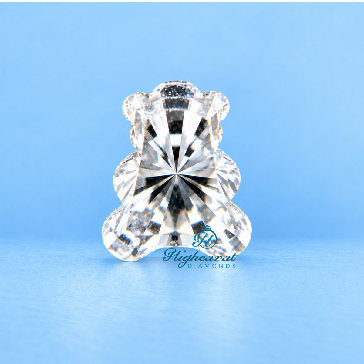 Unique teddy bear shape lab grown diamond