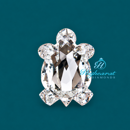 Turtle shape lab grown antique diamond